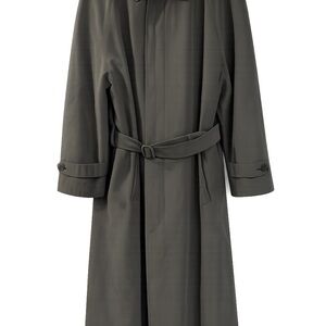 Vintage Bill Blass Black Label Trench Coat Men’s 40R Olive Green Belted